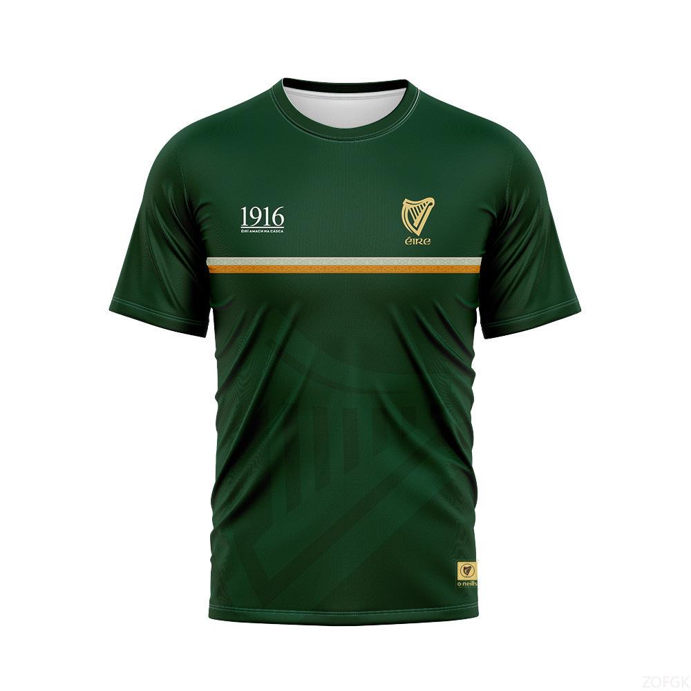 New Fashionable and Comfortable 1916 Jersey Sports Short Sleeved Printed Fashionable Casual Loose Round Neck T-shirt
