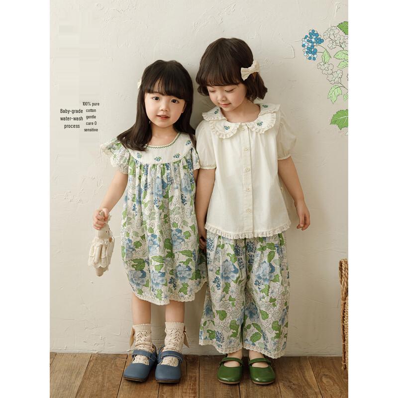 Girls' Summer Floral 3-Piece Outfit Set