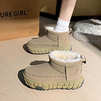 Warm Casual Shoes Cotton Shoes Velvet High-top Snow Boots Women's 2025 Winter New Student Ins Korean Version High-top Shoes