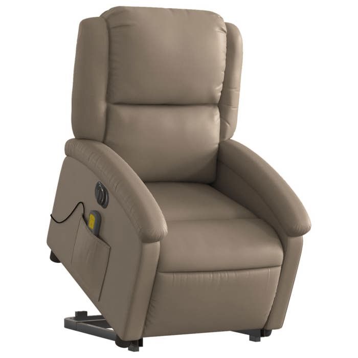 VidaXL Electric Massage Recliner, Relaxation Chair with Adjustable Backrest and Footrest, Seat of 3204253