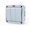 Weatherproof Design IP66 Outdoor Switch 3-Gang Switch