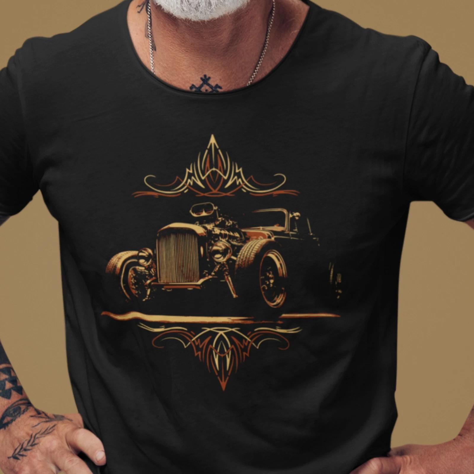 Hot Rod with Pinstripes T-Shirt: 1932 Ford Hot Rod Unisex Tee 4XL