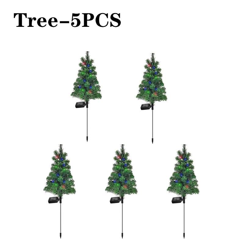 Christmas Tree Lights Solar Waterproof IP65 Durable Outdoor Decoration Lawn Balcony Easy Installation No Wiring Christmas Decora