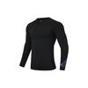 Li Ning Badminton Serie Einfarbiges Logo Sport Langarm Fitnessshirt Herren Oberteile Schwarz AUDR101-3