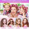 30PCS Heatless Hair Curlers Rollers with Clips Self Grip Hair Roller Set Women Hairdressing Curler Curl Salon Hair Styling Tools
