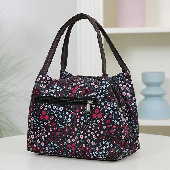 Hand-Carrying Lunch Bag Large Opening with Widened Handle Carrier Oxford Waterproof Bento Bag for Commuting Work Travel