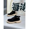 Autumn new high-top leather surface light and comfortable casual soft-soled lace-up shoes