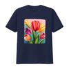 Cotton Ladies Vitality Tulip T shirt Round Neck Casual Clothing vintage Washed Slightly Stylish Soft designer clothes