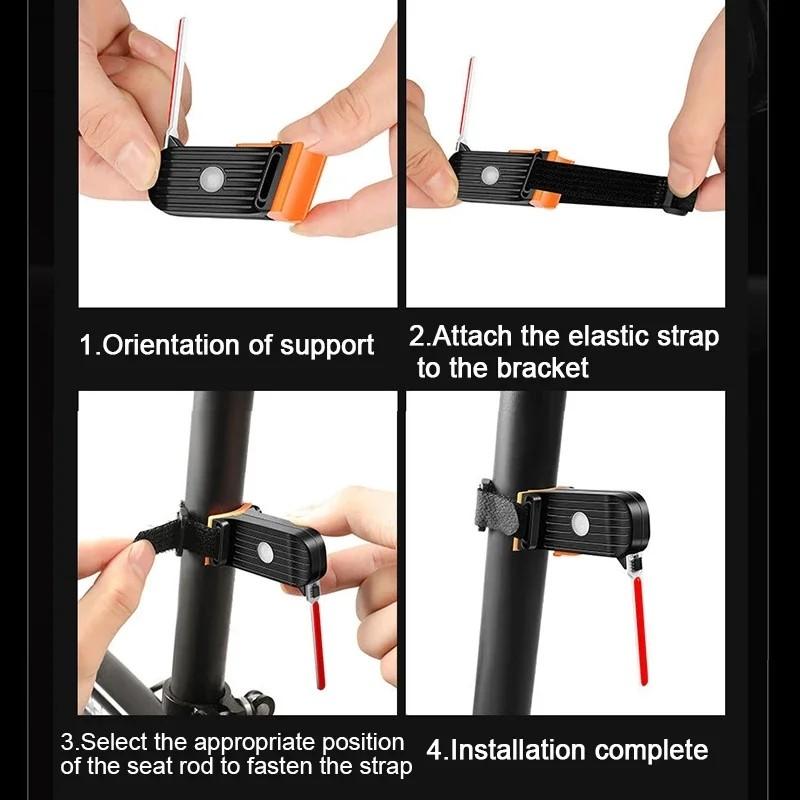 Bike Tail Light LED Rear Lamp Warning Lights Waterproof Bicycle Lights USB Rechargeable