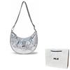 New MLB Solid Color One Shoulder Handbag, Crossbody Bag Women's Silver/Ivory 7ACRMD75N