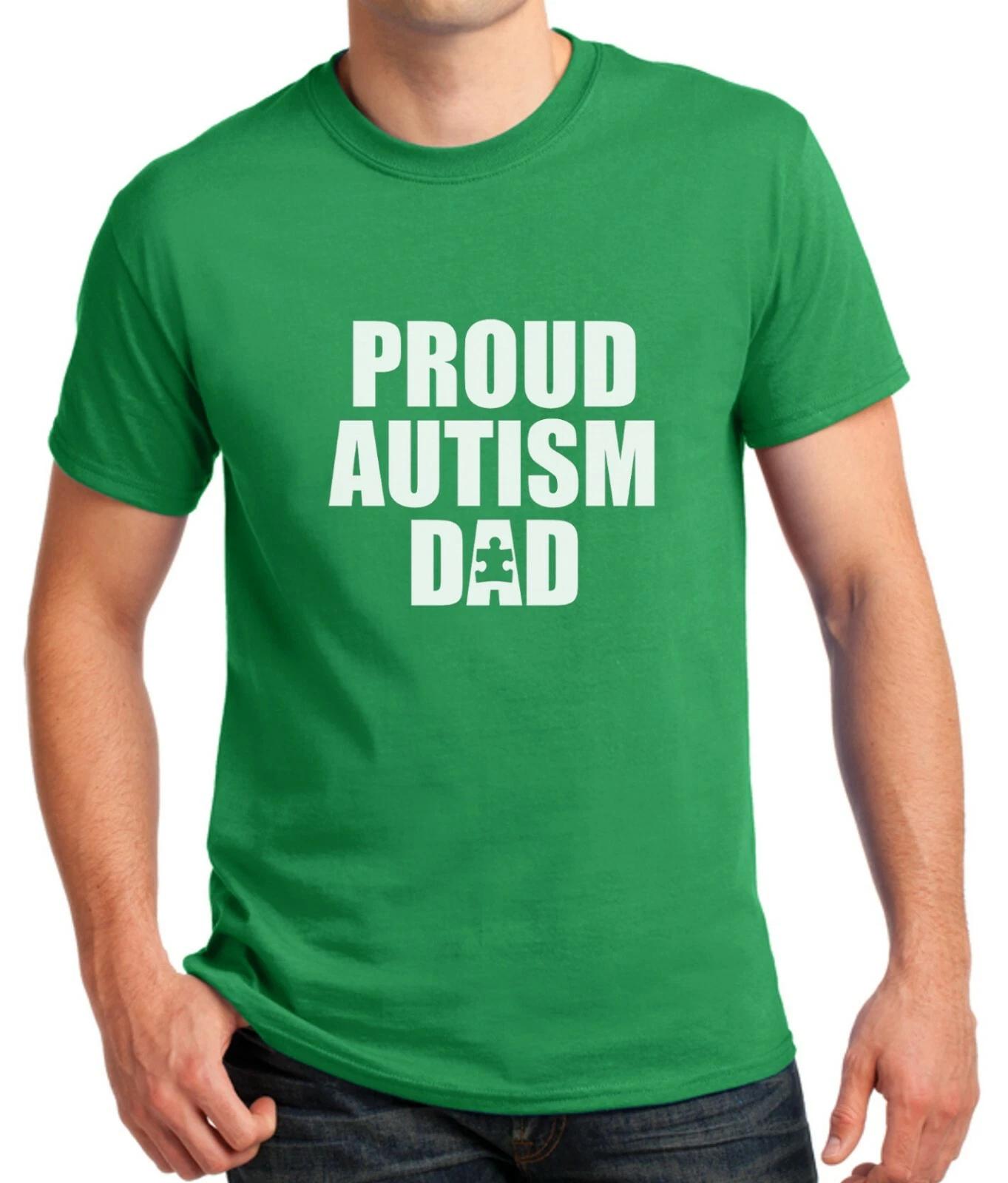 Proud Autism Dad Shirt Autism Awareness Support Tee Puzzle Piece Father Gift 3XL