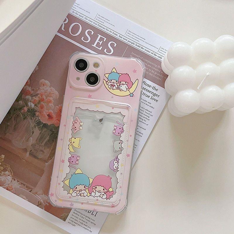 Sanrio Hello Kitty Photo Card Holder Phone Case For Xiaomi Redmi Note 14 Pro 5G Note 13 12 Pro 11 11S 13C 12 12C 10C 5G Cover