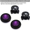 FPS Thumbstick Extender & Printing Rubber Silicone Grip Cover 2 Sets for PS5 Dualsenese & PS4 Controller (Cthulhu Secret)