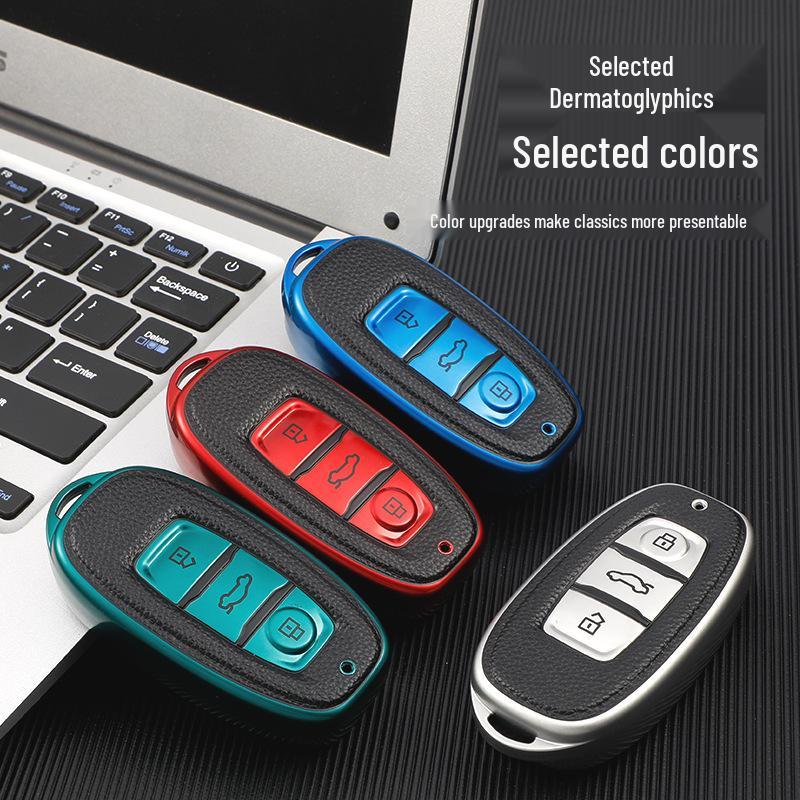 Luxury Leather Key Case for FAW Hongqi H7, Ehs3, and Eqm5 - Unisex Car Accessory