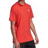 Adidas Originals Mono Allover Print Logo Graphic Crew Neck T-Shirt Men Tops Orange FM3426