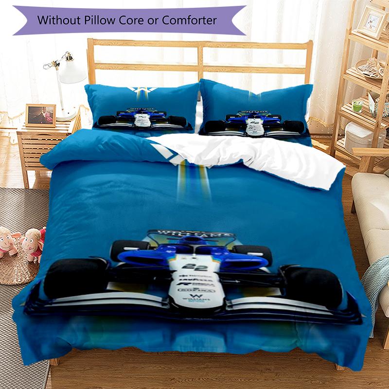 3pcs Racing Bedding Set Duvet Cover Closure Includes 1 Duvet Cover & 2 Pillowcases, Soft and Comfortable for All Seasons.