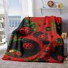 2026 New Arrivals 1pc Ladybug Pattern Flannel Throw Blanket Contemporary Digital Print, All Seasons Cozy Polyester, 200250gsm, Ideal for Sofa, Office 
