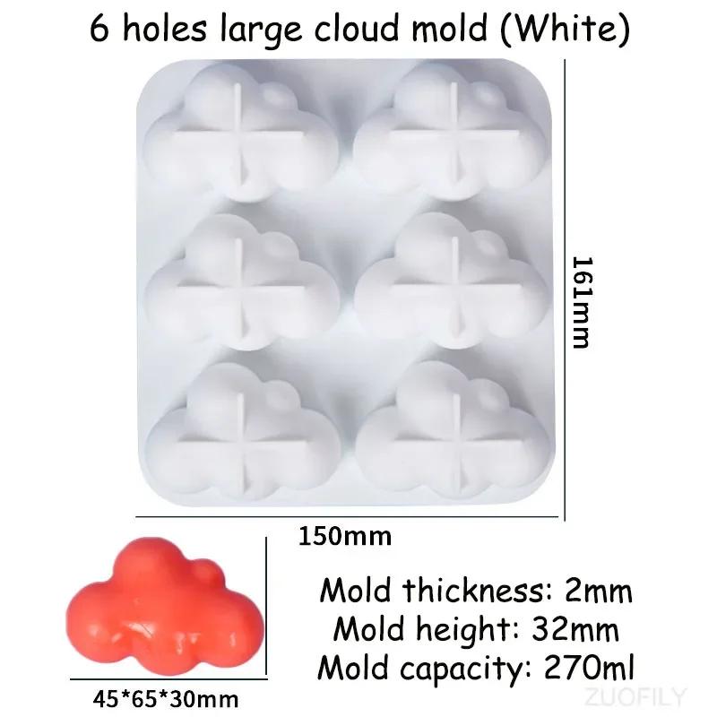 New 36 Cavity Clouds Silicone Mold Weather Shape DIY Baking Cake Chocolate Fondan Ice Cube Mold Handmade Soap Candle Decorations