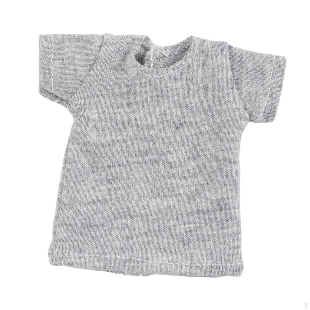 1/6 Female Action Figure Short T Shirt Crew Neck Accessories Durability Fashion, Professional,