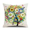 New Household Products Oil Painting Love Tree Linen Pillowcase Gift Sofa Bedroom Cushion Waist Pillowcase