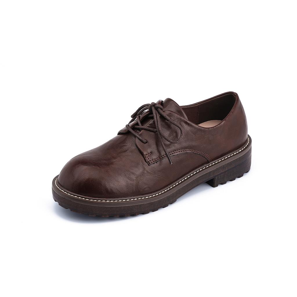 Grape mother winter new small man height increase platform small leather shoes women wear high-end British style loafers women