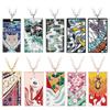 Demon Slayer Anime Enamel Pendant Necklace Unisex Cosplay Jewelry Agatsuma Zenitsu Hashibira Inosuke Character Props