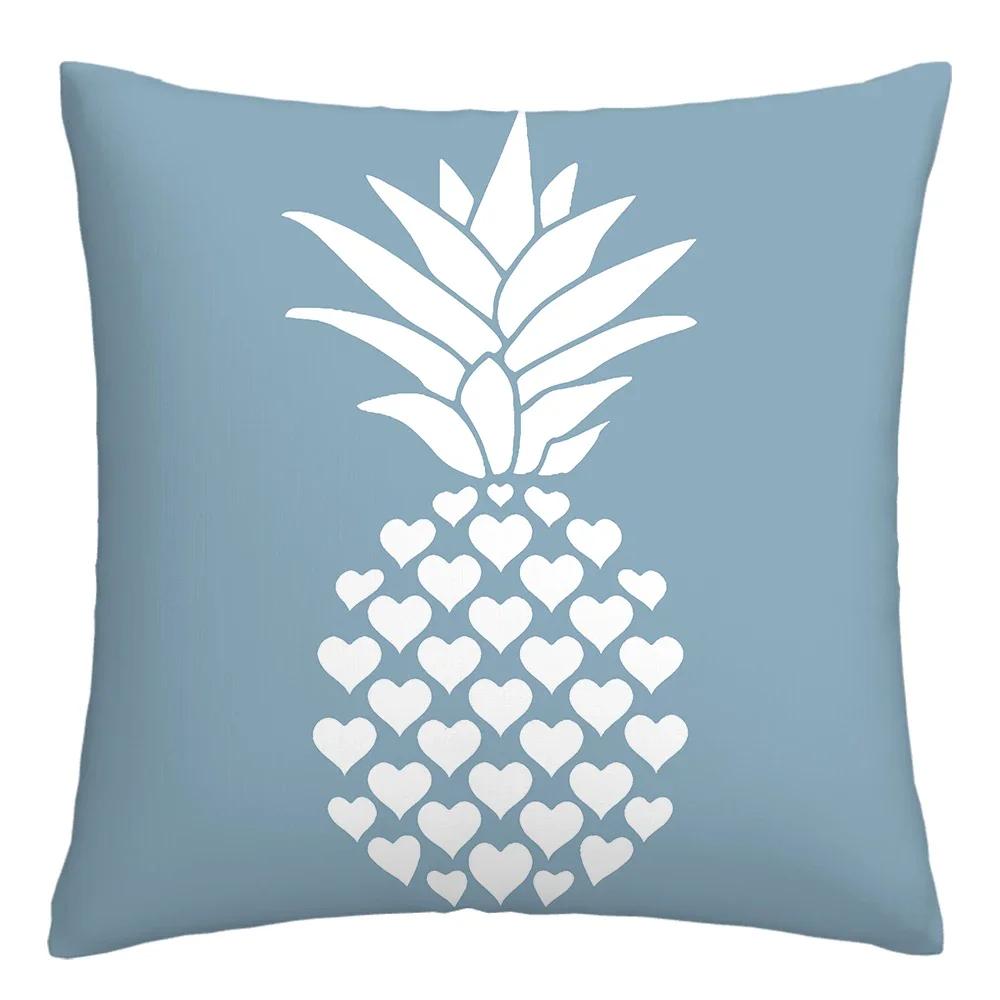 Federa cuscino geometrica lino blu lago bianco fodera cuscino divano decorazione casa può essere personalizzata per te 40x40 45x45 50x50 60x60