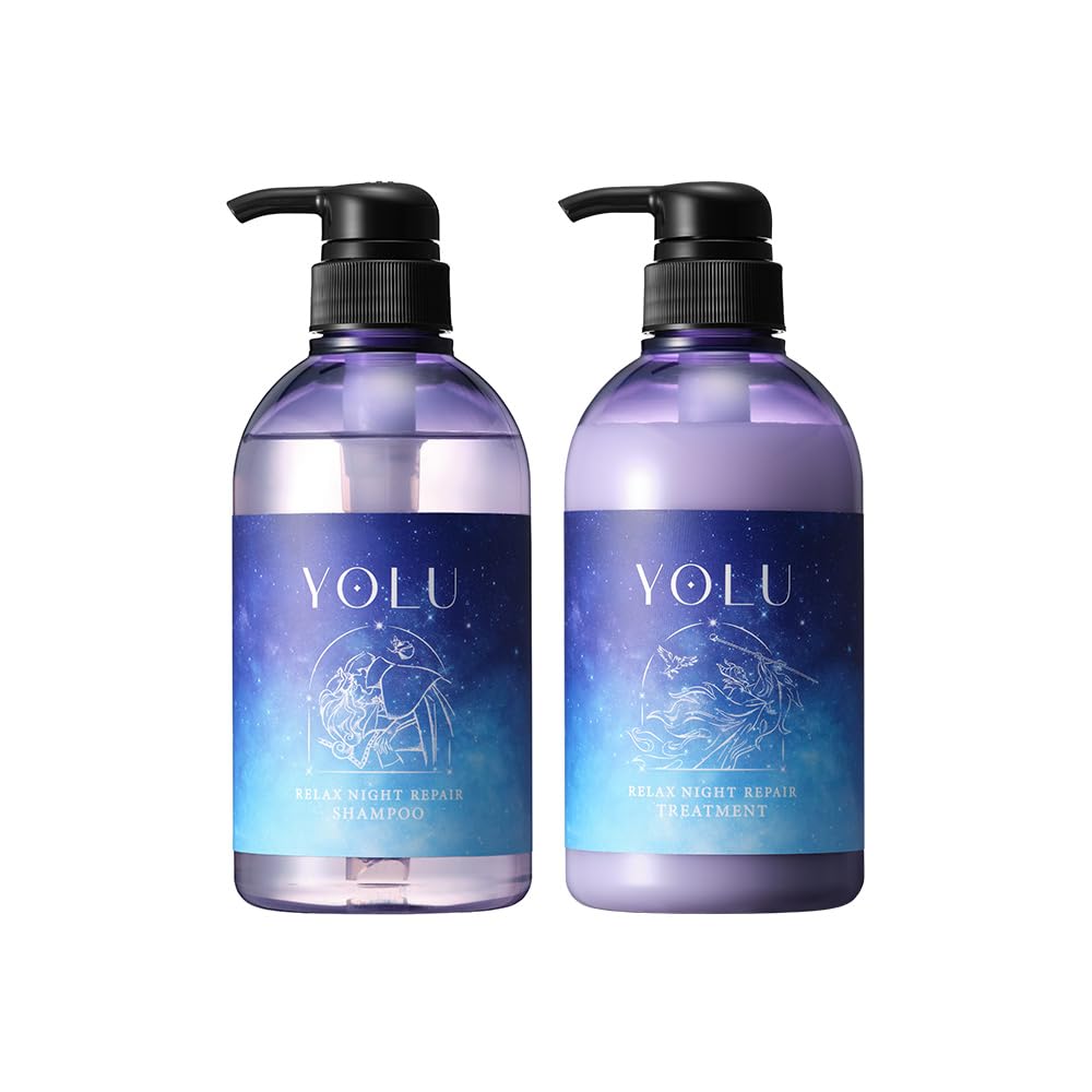

Limited YOLU Shampoo Treatment Set Bottle Night Sleeping Beauty Night Beauty Hair Care Men Women [Disney Design] [Relax Repair] Non-Silicone