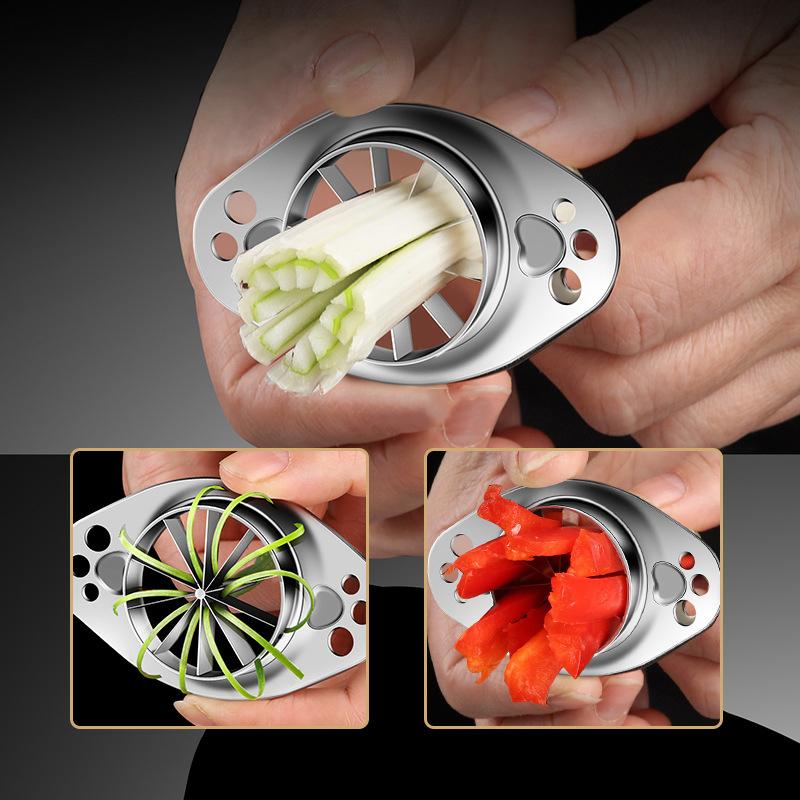 1 Pcs Onion Beans Easy Slicer Stainless Steel Plum Blossom Onion Cutter Ultra-Fine Onion Shredder Slicer Kitchen Tool Accessories