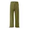 Summer Cotton Linen Wide Leg Pants Women Loose Palazzo Pant Pocket Elastic Waist Button Casual Pants
