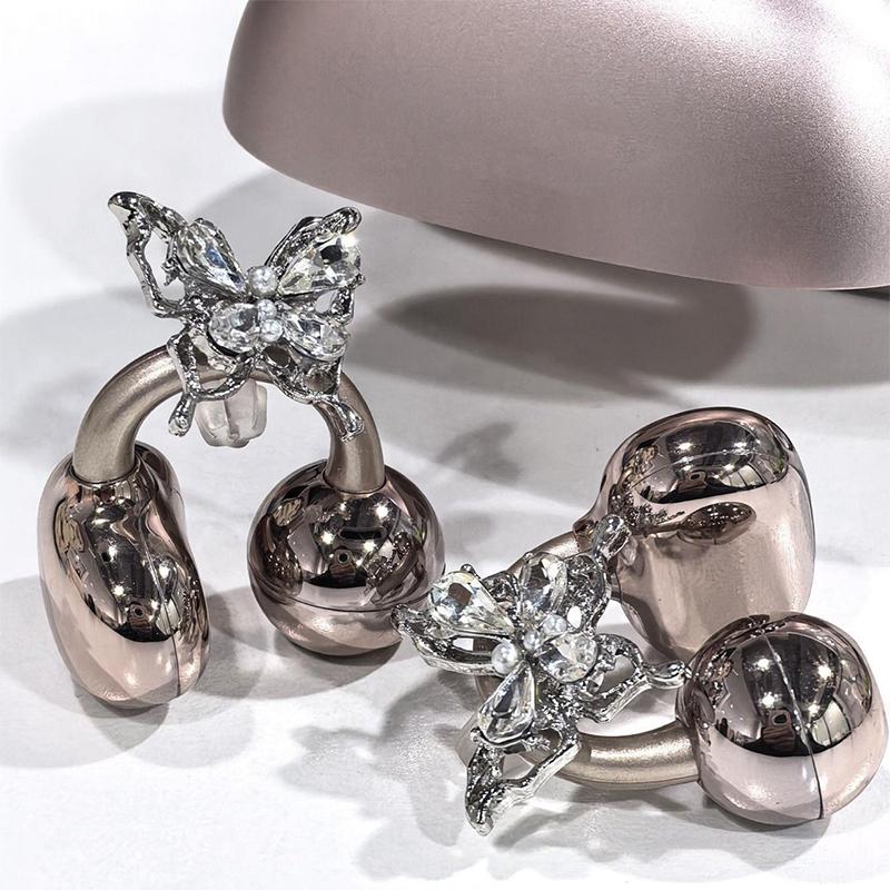 Earrings For Ear Clip Earphone Butterfly Beaded Shining Decorations Beautiful Earphone Accessories