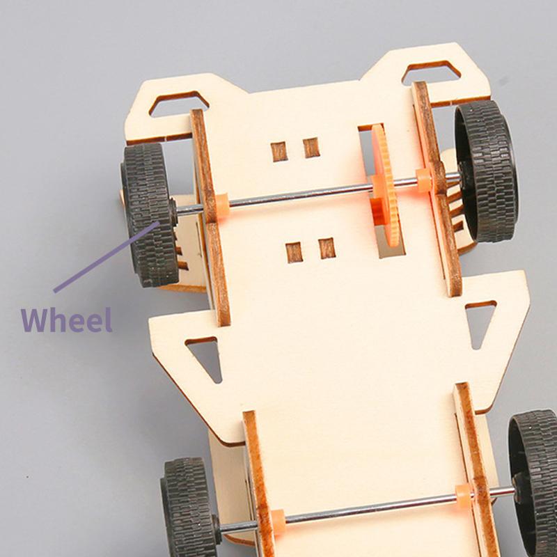 

1 Set Kids STEM Educational Toys DIY Wooden Electric Racing Car Four-wheel Drive Racing Car Assembly Scientific Experimental Kit Electric race car