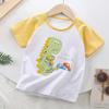 Kinder Baby Sommer Cartoon T-Shirt Lässiges und Atmungsaktives Kurzarm Oberteil