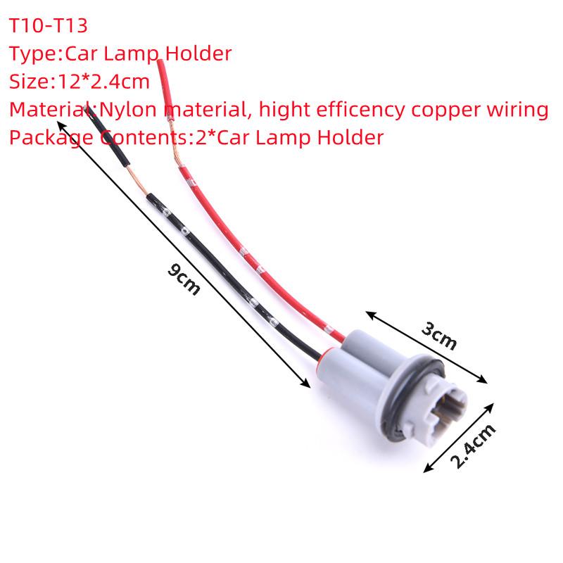 Fit for Cars Trucks Boats Soft Rubber Connector Extension Accessories 10Pcs W5W T10 Light Bulb Socket Holder