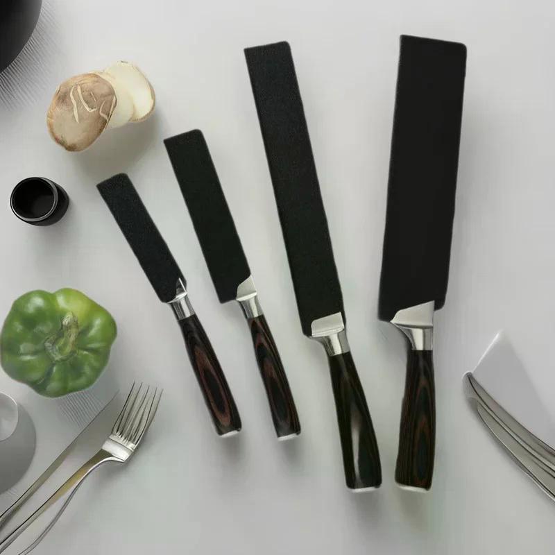 Black Plastic Kitchen Knife Blade Protector For 3.5-10 Inch Knife Cases Eco-Friendly Material New High Quality Practical