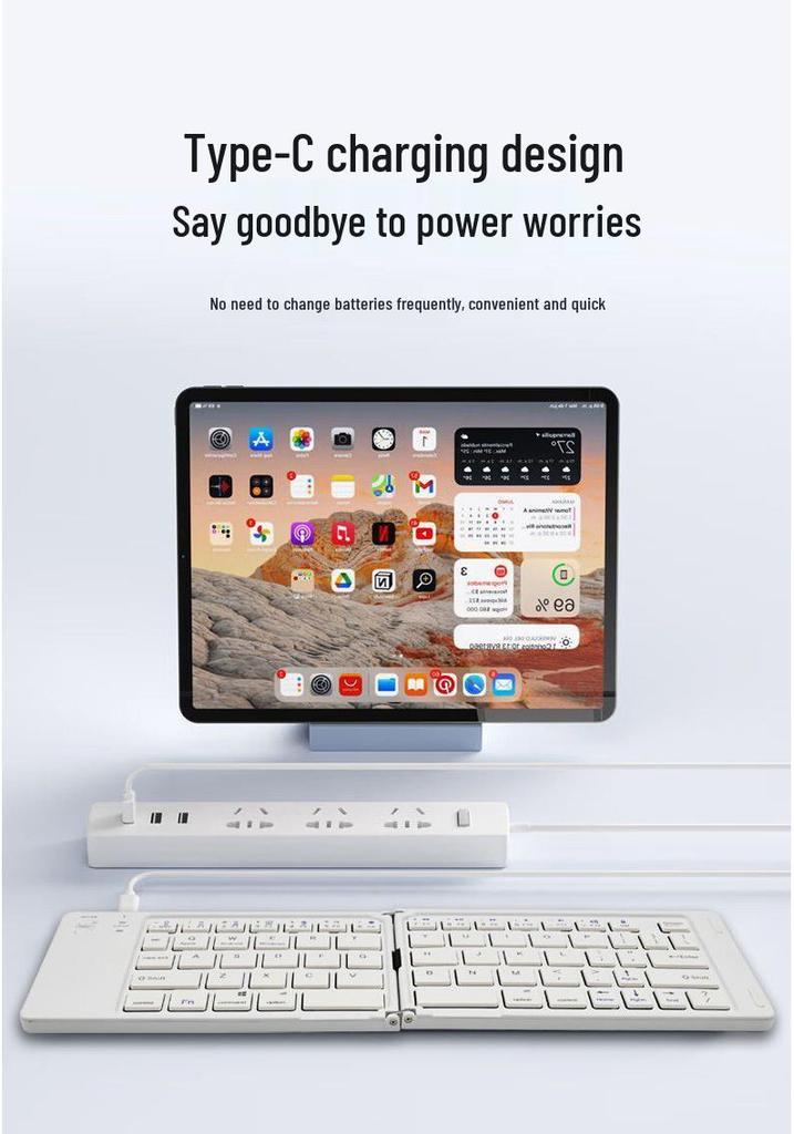 Folding Bluetooth Keyboard & Mouse Set for iPad/Tablet