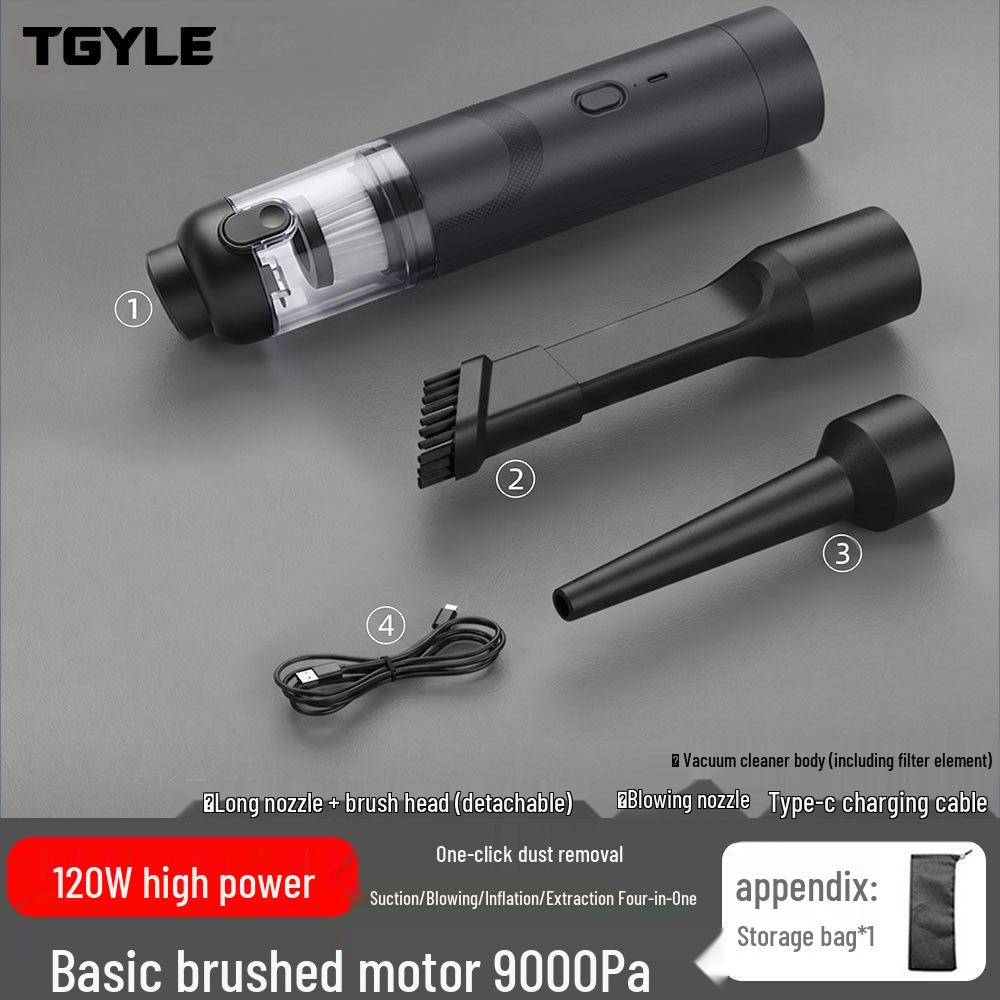 Handheld Cordless Car Vacuum: Dual Suction & Blow, Portable Pet Hair Remover