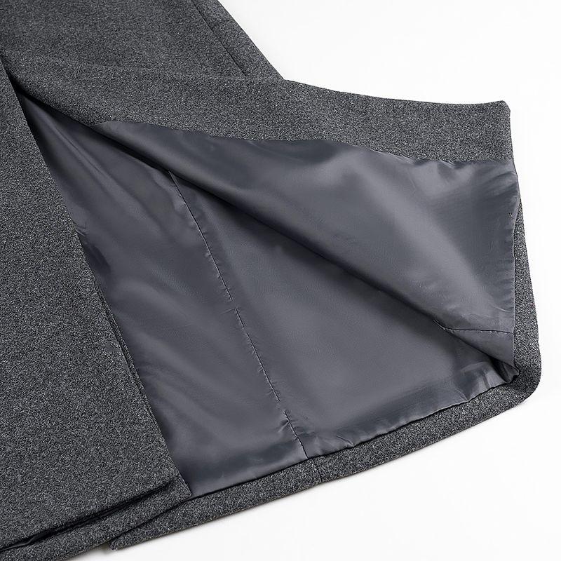 Kaslead New Women clothes Western Style Simple and Versatile Scarf Decoration Long Woolen Trench Coat Outerwear