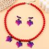 Acrylic Halloween Jewelry Sets Adjustable Choker Necklace Earring Set  Beach Vacation Accessories