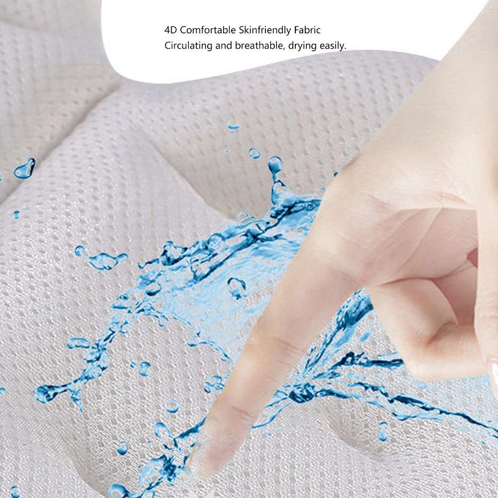 White Full Body Bath Pillow Polyester Bathtub Pillow Bathtub Cushion Head Neck Back Support
