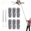 Retractable Chicken Feather Duster Retractable Dust Brush Dusting Duster Household Electrostatic Duster 280CM