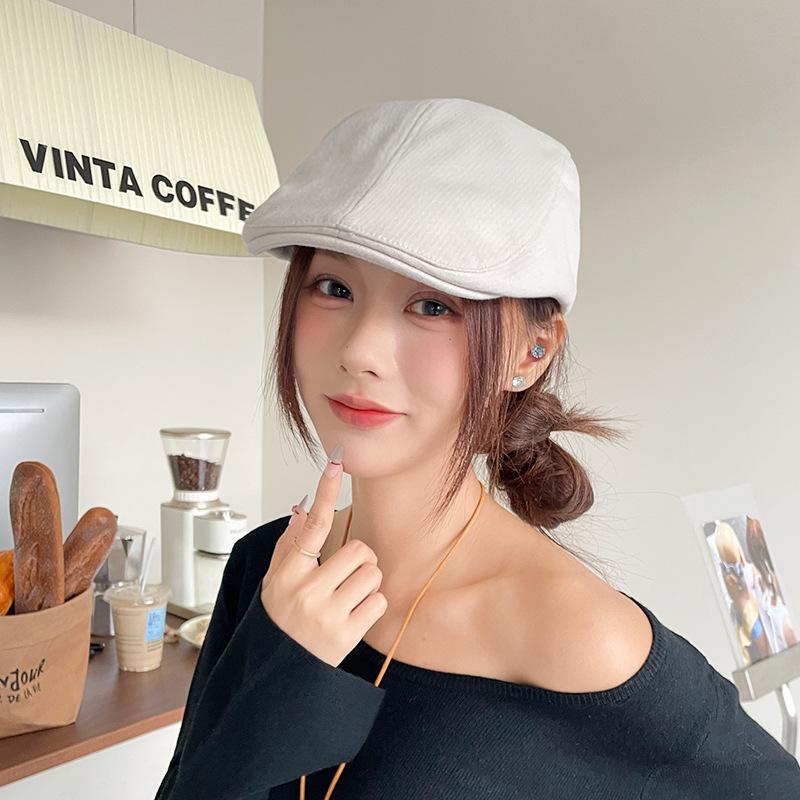 Retro Anti-duck Tongue Beret Children Summer Painter Newsboy Hat Simple Versatile Face Small Forward Hat