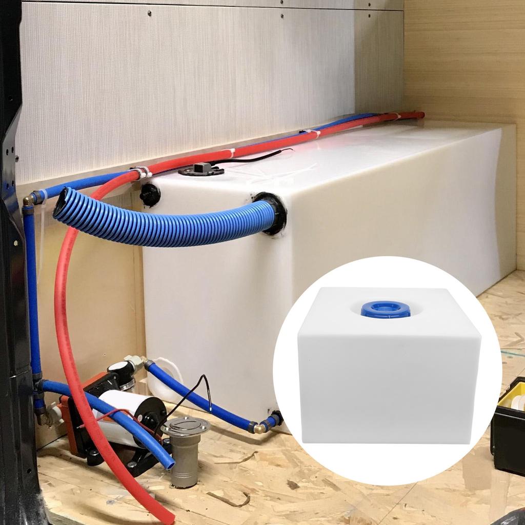 90L 24 Gallons Fresh Water Tank LLDPE Trailer Fresh Water Holding Storage Tank for RV Campers Boat Yacht