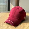Korean-style personalized ripped baseball cap with frayed edges, super cool soft-top duckbill cap, fashionable casual trendy brand couple's baseball