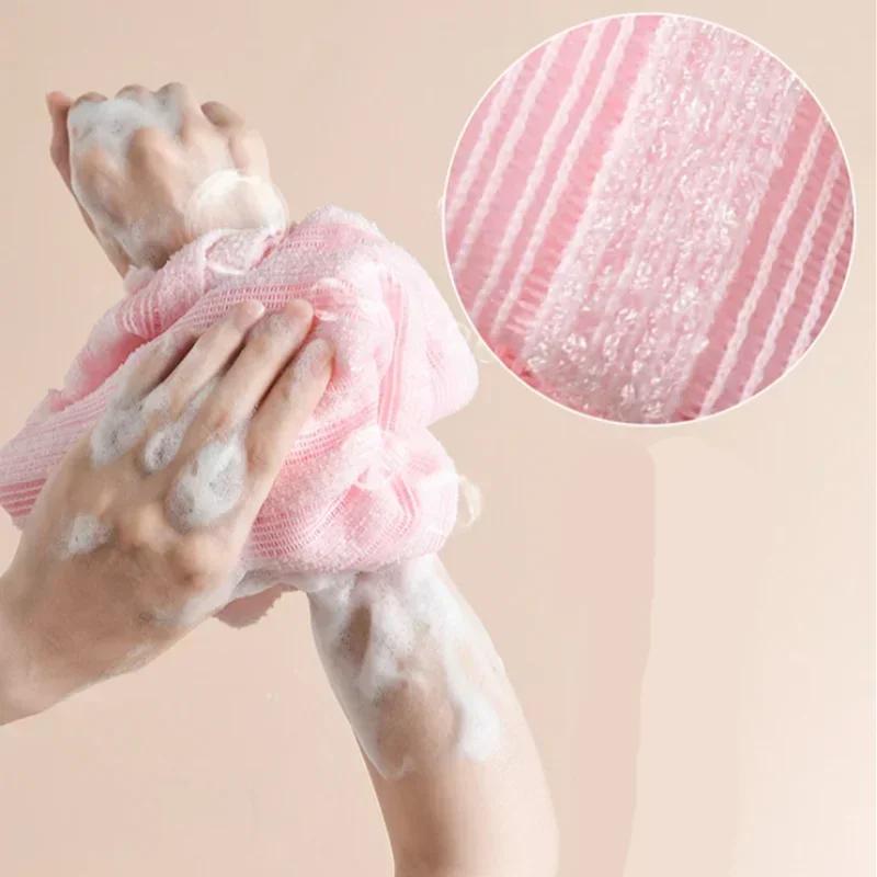 1 pezzo Panno da lavaggio giapponese Asciugamano da bagno in nylon Spazzola per la schiena Asciugamani Esfoliante Spugna per doccia Corpo Accessori da bagno