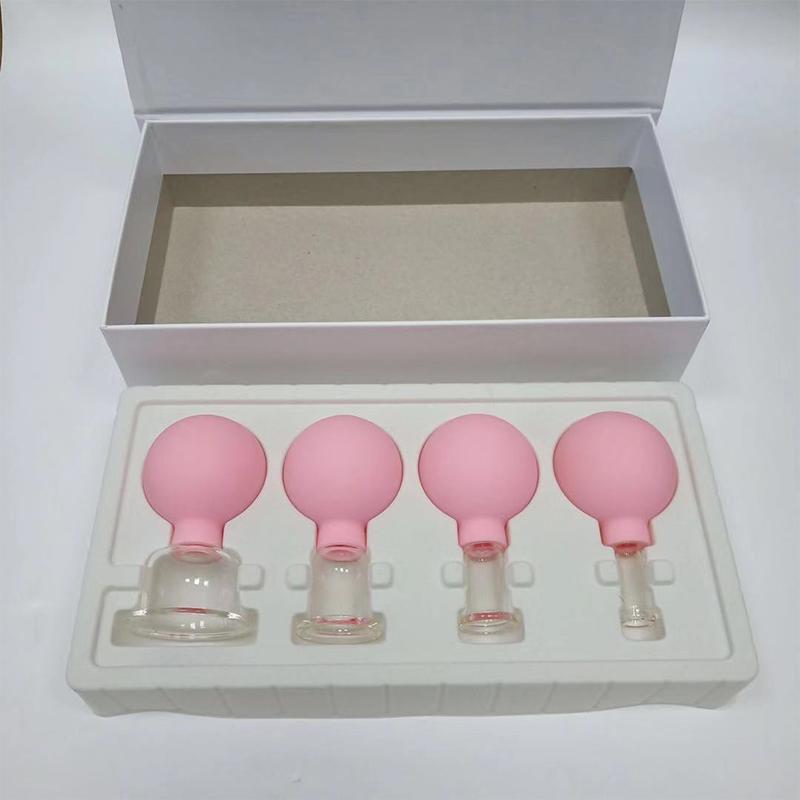 Rubber Massage Body Cups Glass Vacuum Cupping Anti Cellulite Suction Cup Massager for Face Facial Skin Lifting Tools