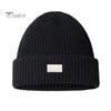 Men Winter Hat Knitted Pure Color Elasticity Keep Warm Thick Ear-protecting Cap Father Grandfather Headwear Outdoor Cap