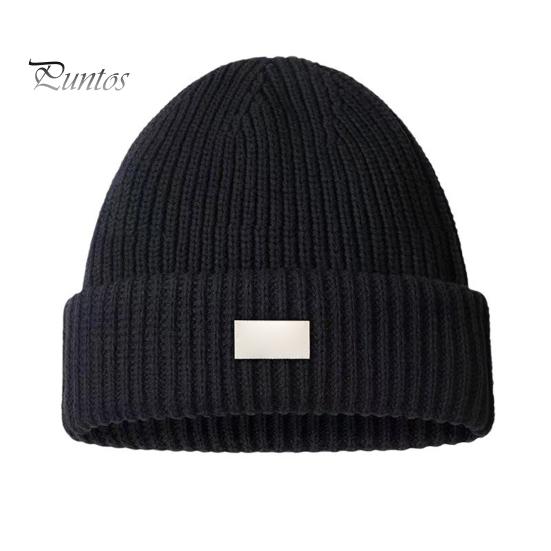 Men Winter Hat Knitted Pure Color Elasticity Keep Warm Thick Ear-protecting Cap Father Grandfather Headwear Outdoor Cap