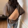 Damen Fleece Sherpa Brusttasche Kleine Größe Bauchtasche Trendige Umhängetasche Niedliche Hüfttasche Sling Bum Bag Reise Crossbody Taschen