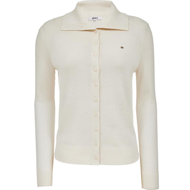 ONLY Women s 2-Way Collar Wool Blend Cardigan L